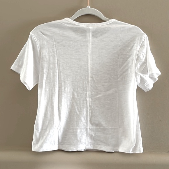 Athleta Essential Slub Tee. White. XXS. 100% Cotton. NWT. - Picture 3 of 6